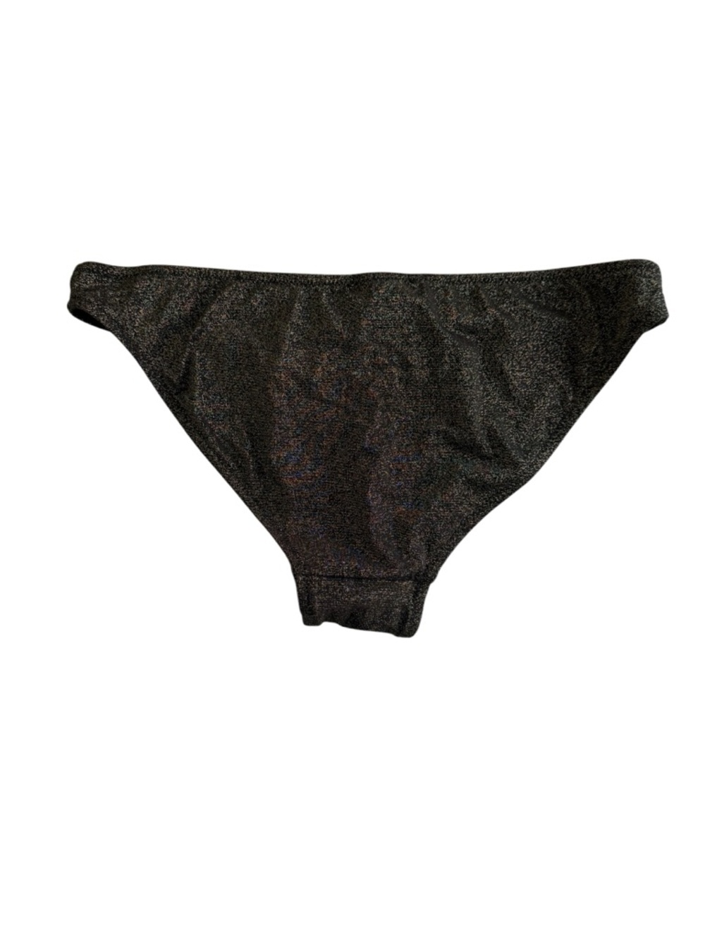 Reiss Adina Metallic Charcoal Gold Sparkle Low-Rise Bikini Bottom - Size 4✨ - Picture 3 of 8
